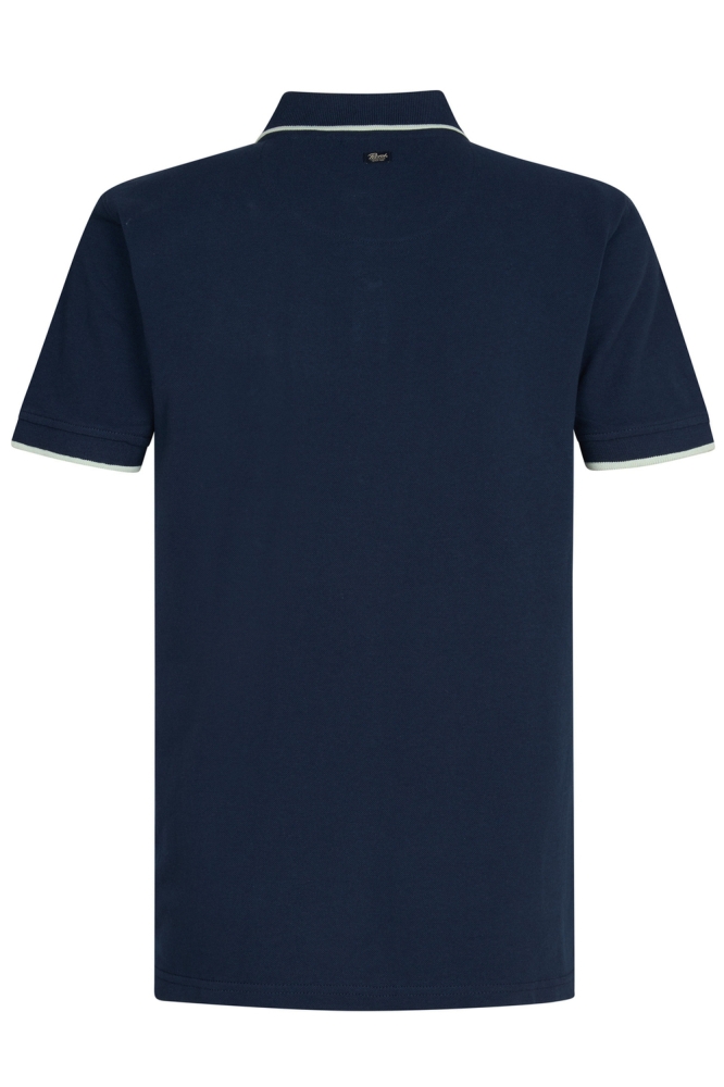 POLO MET RIBKRAAG M 1050 POL107 5178 Navy Blue